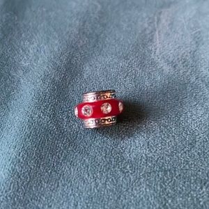 Brighton red enamel crystal charm for bracelet
